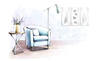 手绘插画中的家居之美 从线稿到彩绘的室内设计探索